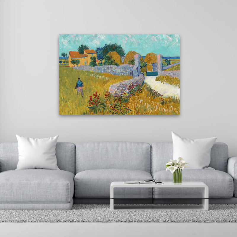 Ferme en Provence, 1888 - Paysages, musée, fermes d'art figuratives, H 40 po x l 60 po