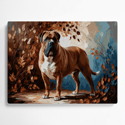 Dogs Bullmastiff Black Metal Wall Art