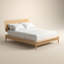 Lit plateforme moderne en bois massif de style Mid-Century Simon-284685950-284685955
