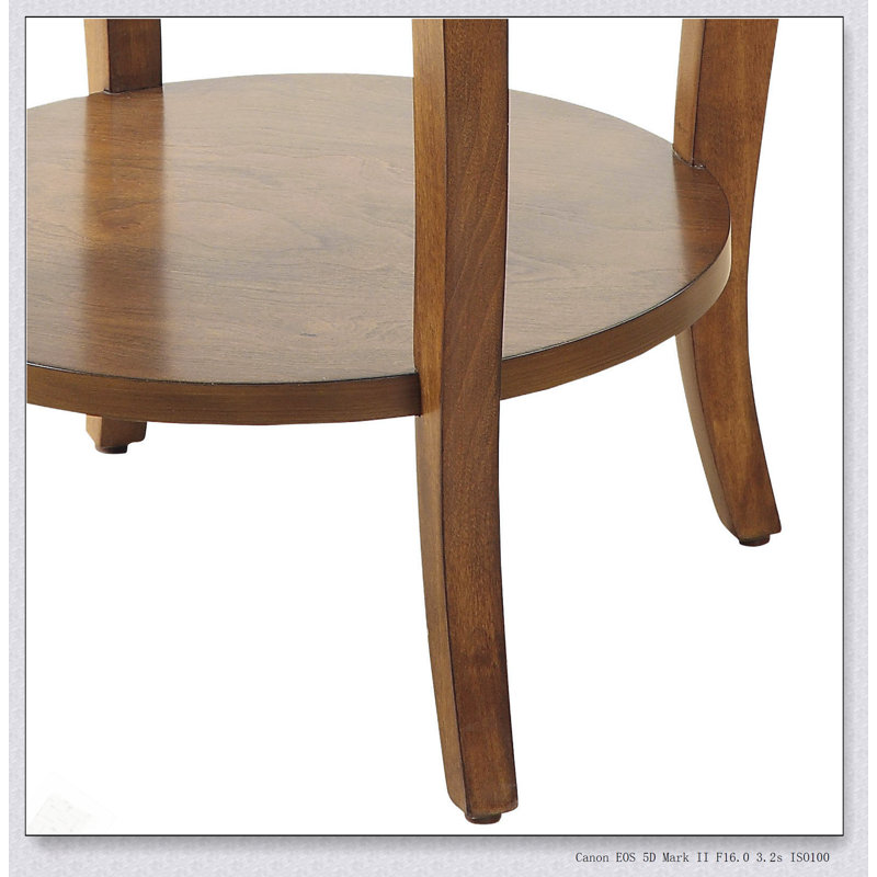 Table de bout en noyer avec 1 tiroir et tablette inférieure, combinant style et fonctionnalité pour tout espace de vie, Noyer