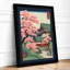 Cherry Blossom Temple Japandi - Framed Print-651710725-651710726