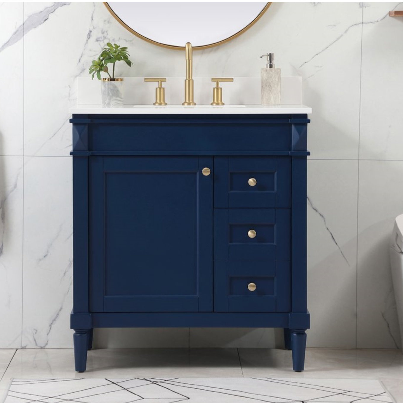 Readington 32'' Single Bathroom Vanity, Blue