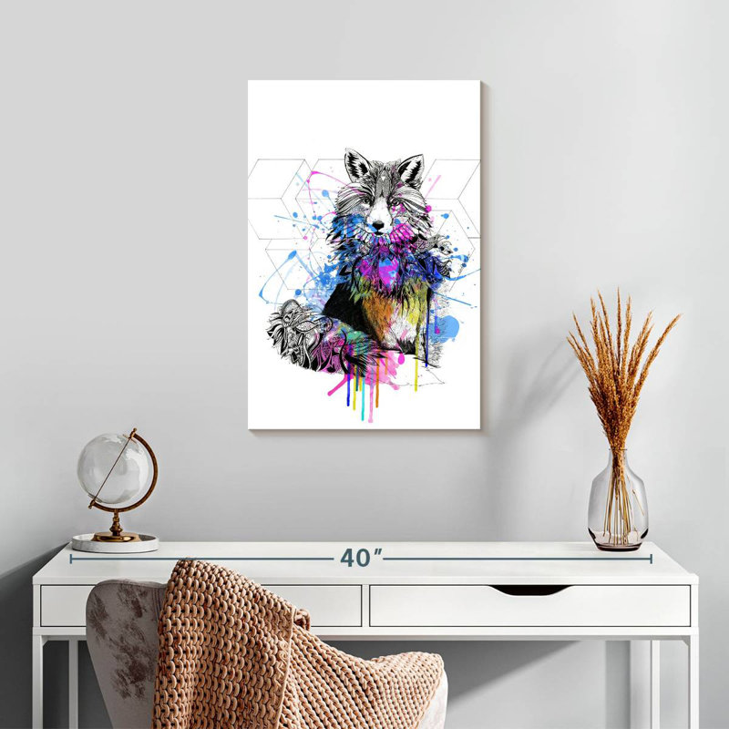 Fox Illustration, 24" H x 16" W