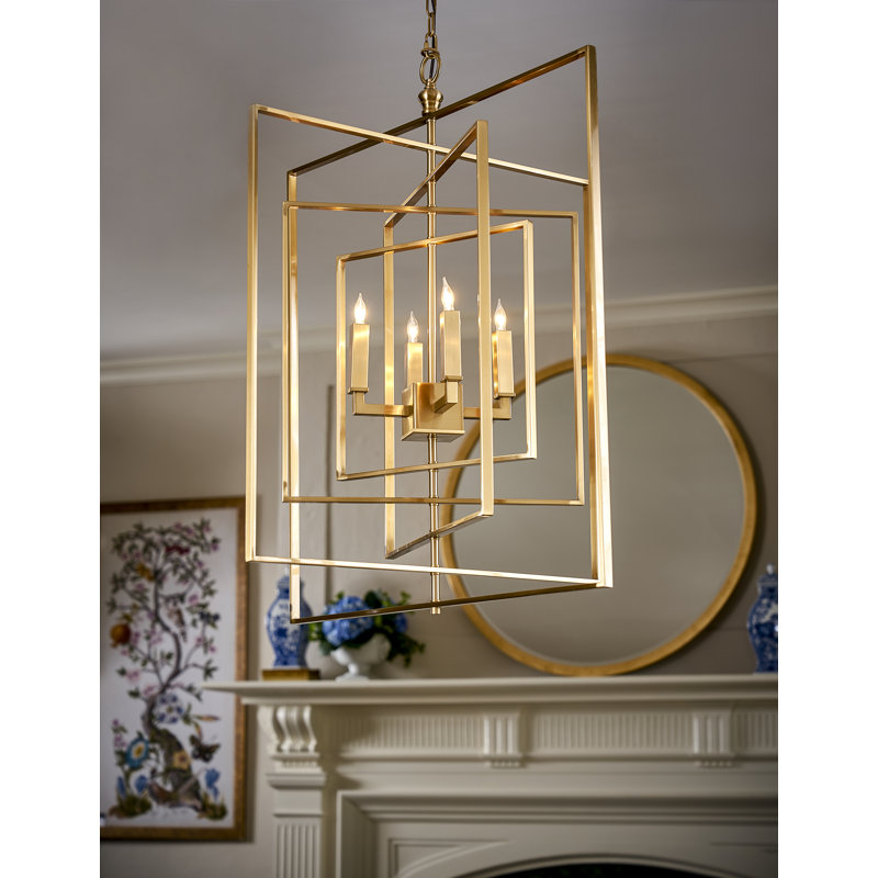 4 - Light Chandelier, Bronze
