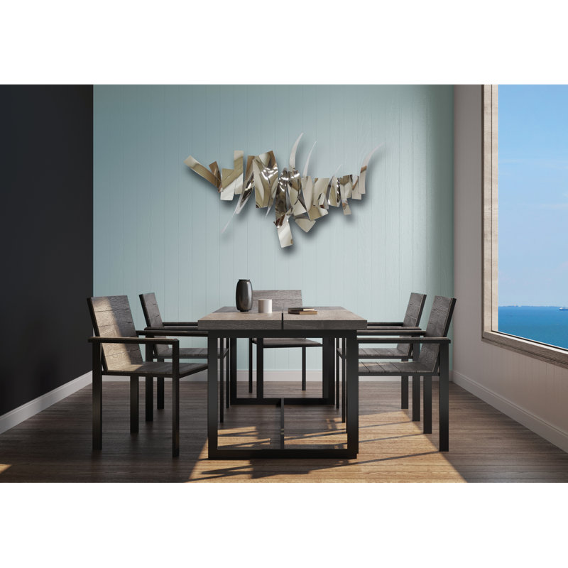 Handmade Metal Wall Decor, 30" H x 54" W x 9" D