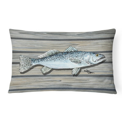 Coussin décoratif intérieur/extérieur à truite tachetée fish