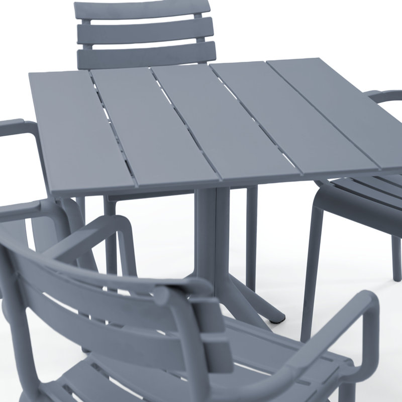 Ensemble de salle à manger 4 personnes Centerville, Gris foncé