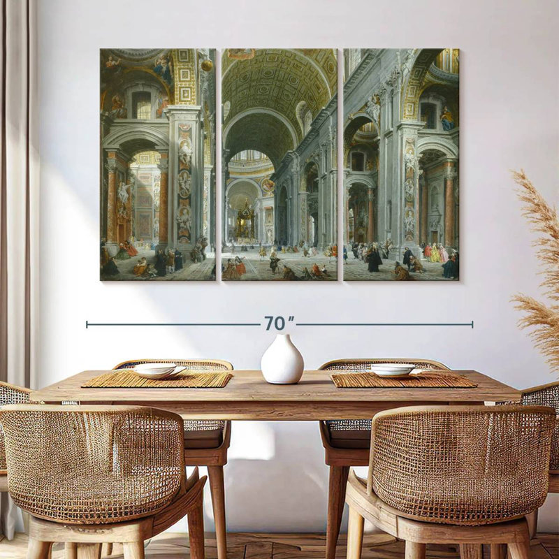 Interior Of Saint Peter's, 42" H x 65" W