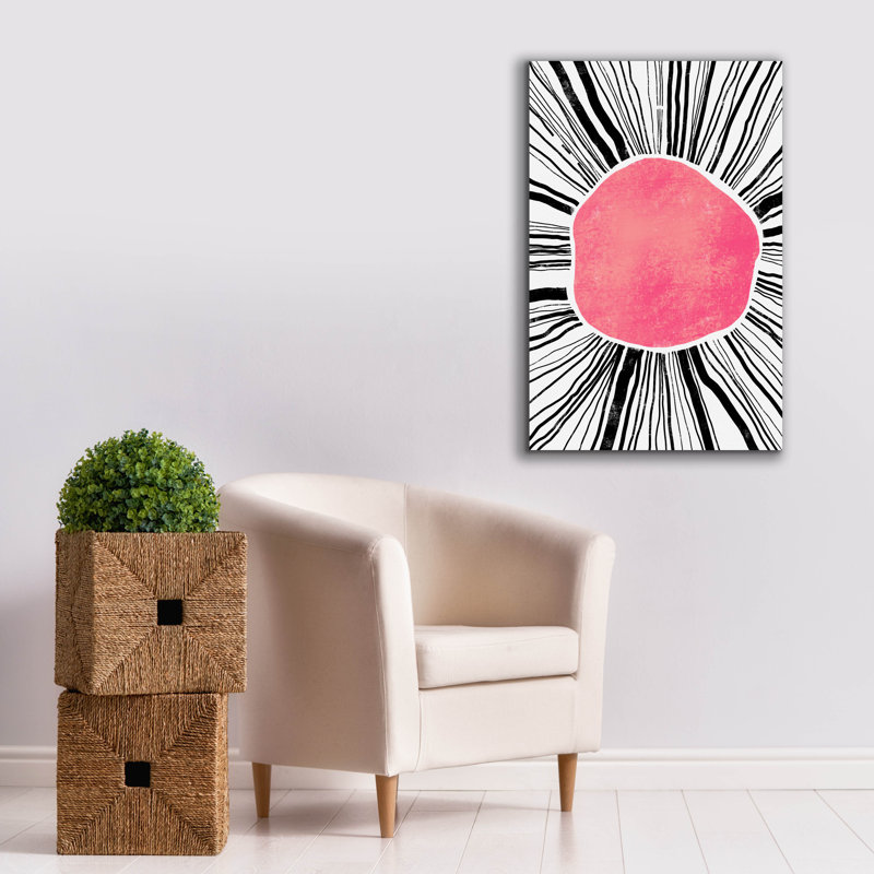 «Pink Circle» par Svetlana Aleynikova, art mural sur toile, H 40 po x l 26 po