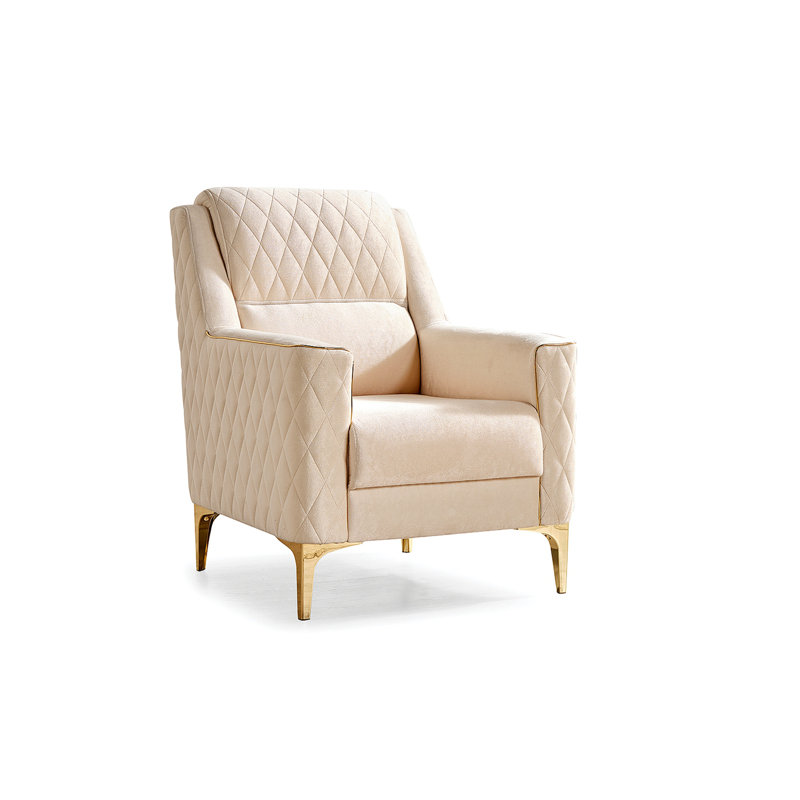 Chaise de style moderne Luna, Ivoire ivoire
