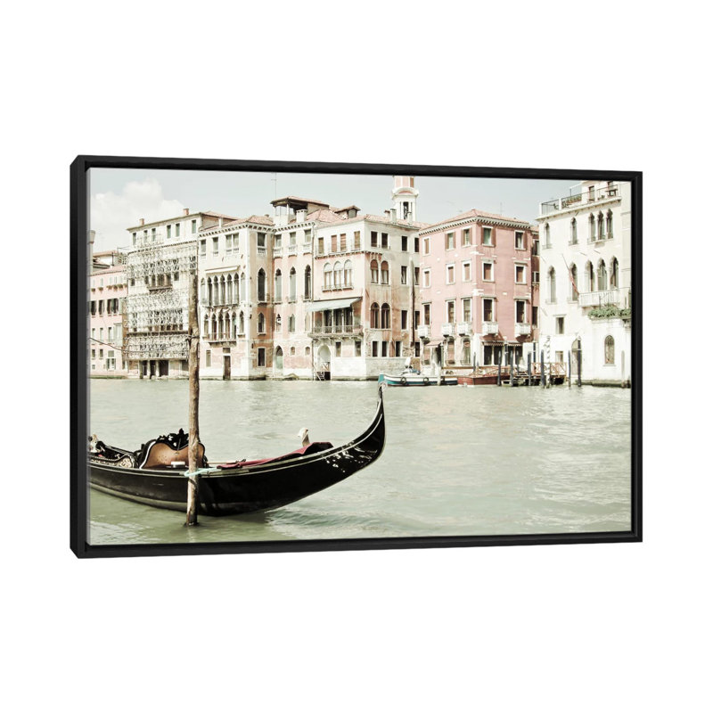 " Bella Venizia " by Lupen Grainne, 18" H x 26" W x 1.5" D, Black Framed Canvas, No Mat