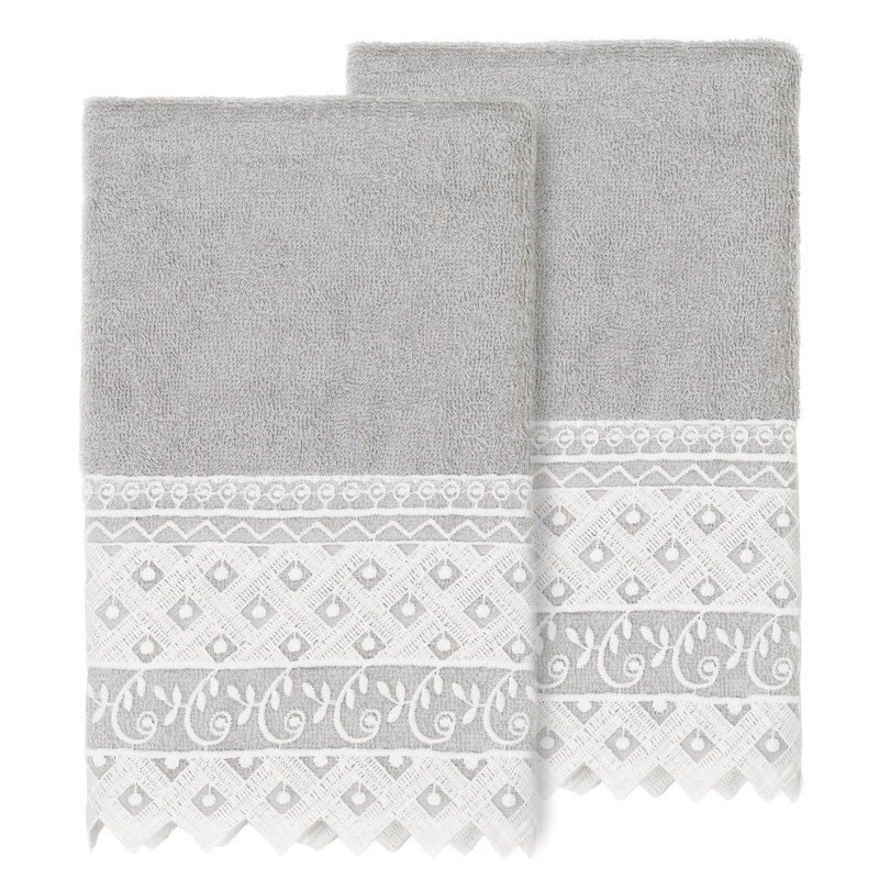 Débarbouillette en coton Aiden, Gris clair