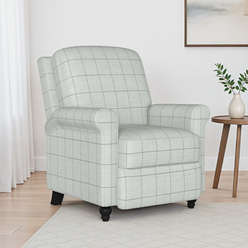 Leni Upholstered Recliner, Barley Tan Geometric