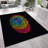 Vibrant Floral Pattern Non-Woven Soft Printed Rug with Elegant Design Theme for Indoor Spaces-114335328