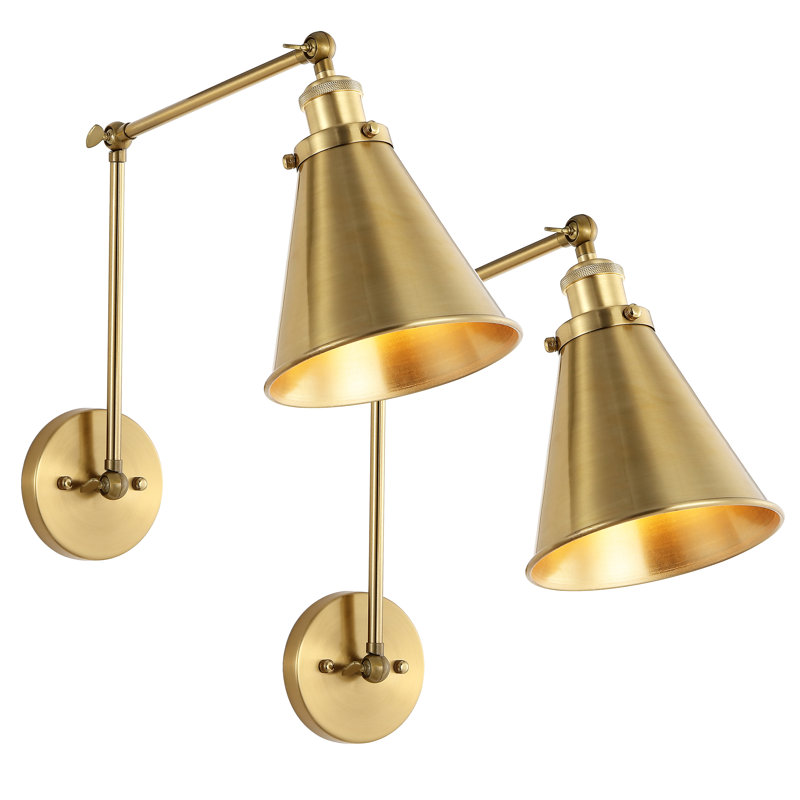 Bras articulé jaune à 2 lumières enfichables, Jaune