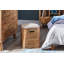 Tabouret en bois de pin récupéré avec rangement (17,7 po de hauteur)