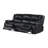 Tranisha 85.1'' W Faux Leather Reclining Sofa in Black