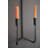  Hook-Style Forged-Iron Wall Sconce – 21"H Double Taper Candle Holder, Set Of 2