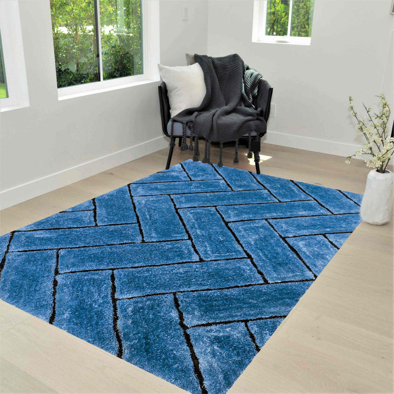 Tapis modernes fabriqués à la main 5 pi x 7 pi Handcraft Rugs 3-D-801, Rectangle 7 pi 5 po x 10 pi 4 po