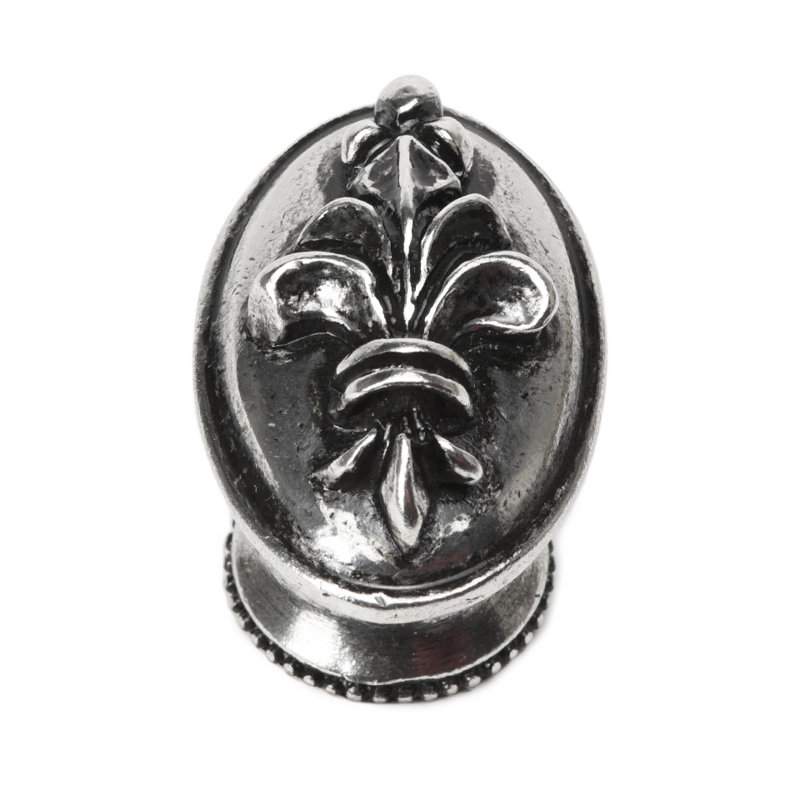 Charlemagne oval knobin Platinum, Silver