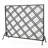 Single‑panel black metal fireplace fire screen
