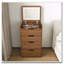 Bureau de coiffeuse 3-en-1 avec miroir éclairé, tabouret et rangement rabattable