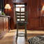 Tabouret de bar pivotant en bois brun foncé Fenster-1392286604