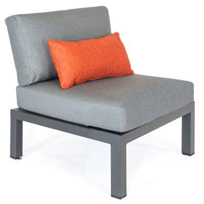 Elba Powder Coated Aluminum Outdoor Armless Lounge Chair