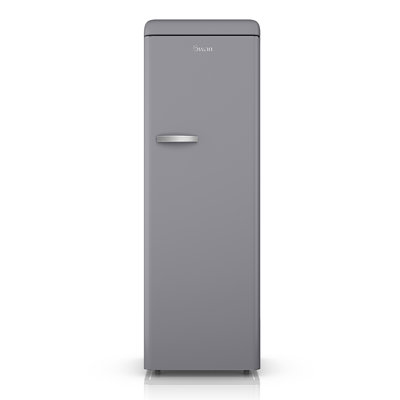 Swan  Retro Tall Larder Fridge with 337L Capacity, 5 Glass Fridge Shelves, 1 Chrome Wine Rack, 6 Door Shelves, 1 Salad Crisper, Energy Class E