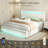 Kendrall Upholstered LED Bed Frame with Storage Drawers & Adjustable Headboard-605931938-605931943