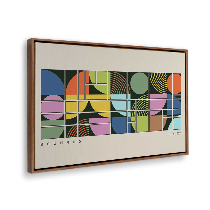 Bauhaus Color Grid I, H 13 po x l 19 po, Noyer