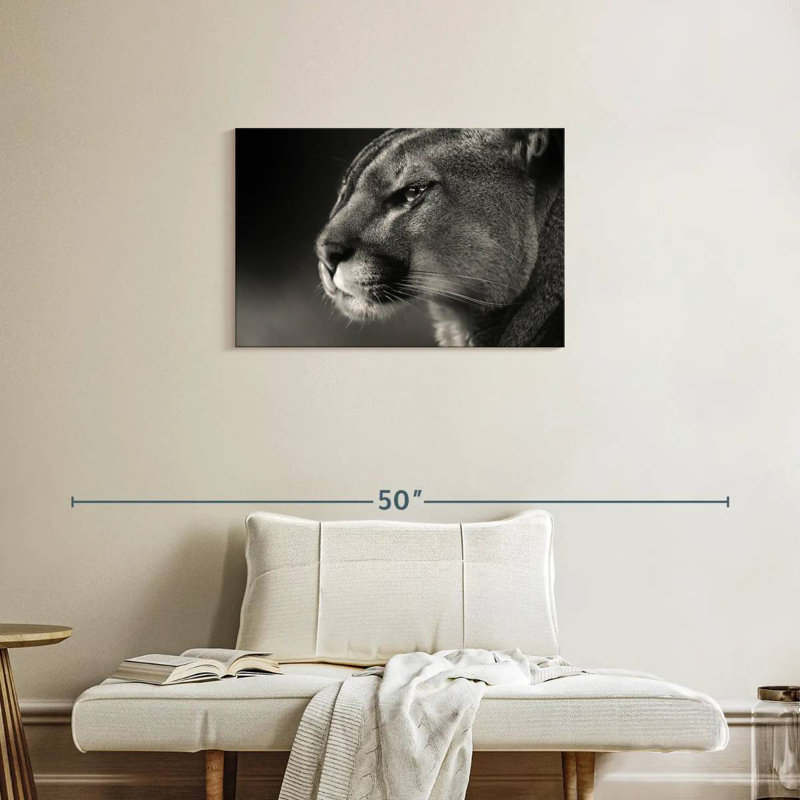 Brampt Cougar Face, 20" H x 30" W