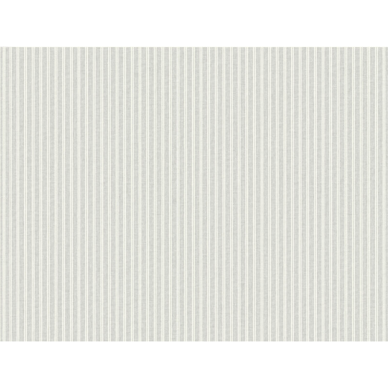 Papier peint gris à rayures Ticking, Gris