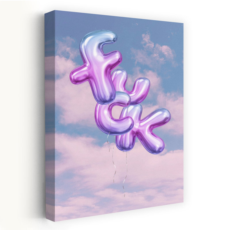 Fcuk, art contemporain abstrait paysage naturel, H 48 po x l 32 po