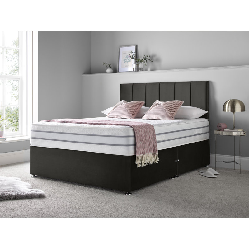 Kuhle Divan Bed Set, No Drawers, Black, Single (3')