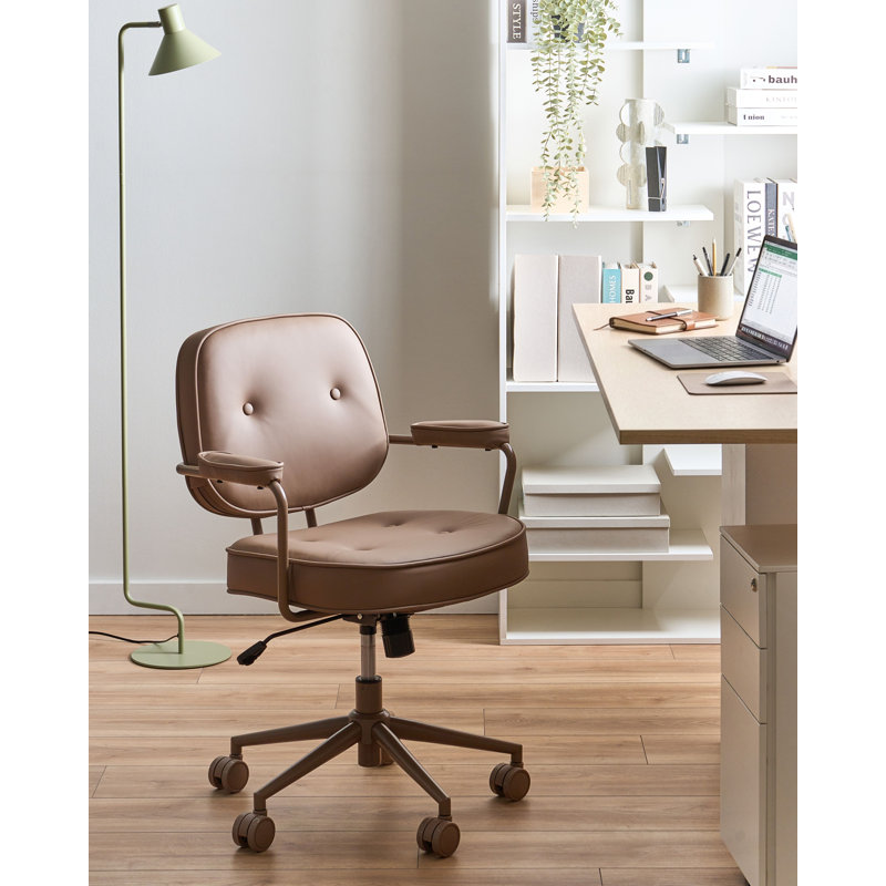Burrowes Office Chair, Brown, Brown