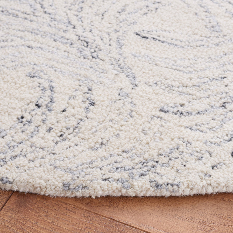 Tapis floral touffeté à la main Jardin, Rond 6 pi