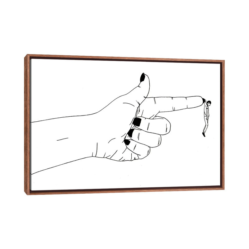 Hanging 1 Piece Wall Art on Canvas, 66.04 cm H x 45.72 cm W, Classic Brown Wood Framed
