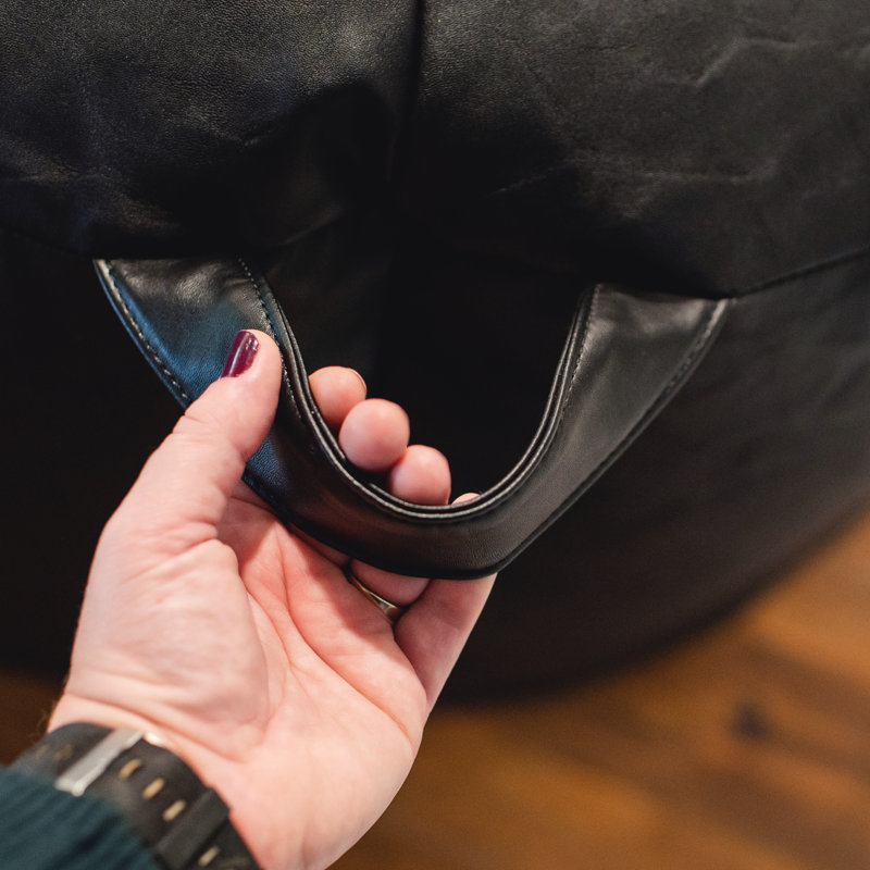 Fauteuil à billes Big Joe Milano, Cuir végétalien noir