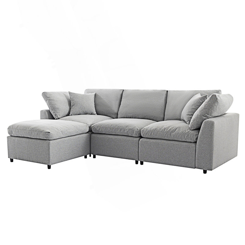 Canapé modulaire convertible Upholstery, canapé en L avec méridienne réversible