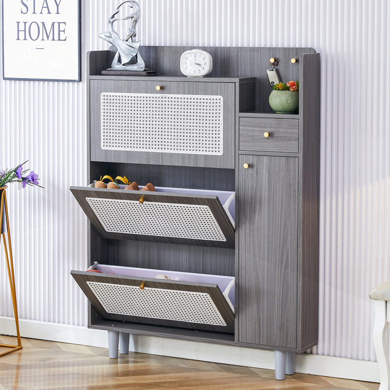 Modern minimalist storage cabinet suitable for living rooms, Gray