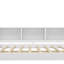 Lit de jour double avec lit gigogne et bureau, structure en bois avec tablettes de rangement-1228975900-1228975903