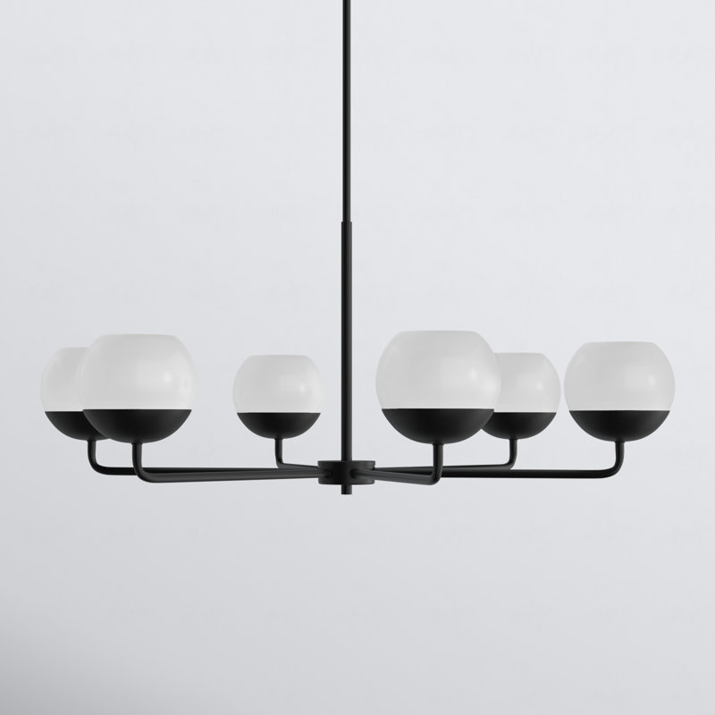 Avoca 6-Light Chandelier, Midnight Black