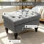 Banc de rangement avec repose-pieds, banc moderne capitonné en polyester de 25 pouces pour la maison