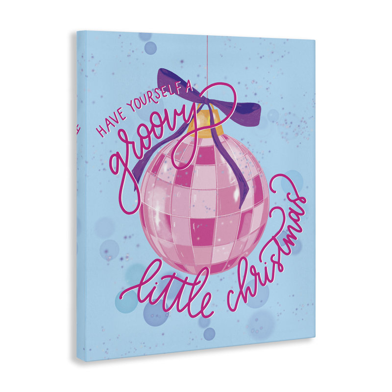 «Groovy Little Christmas Bauble», art mural par Rachel Nieman, H 20 po x l 16 po
