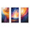 «Yellow Orange Lyrical Abstraction Lyrical Sunset», 3 pièces sur toile