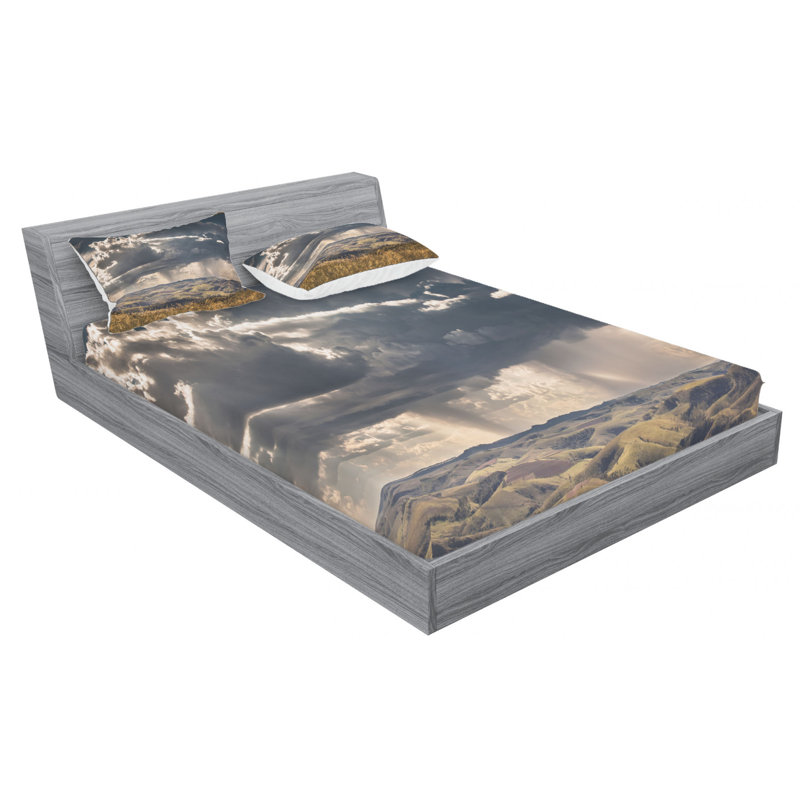Microfiber Sheet Set, Queen Sheet Set with Fitted Sheet