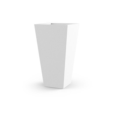 Cono Cuadrado - High Square Resin Cone Pot Planter - LED RGBW/Battery - Ice