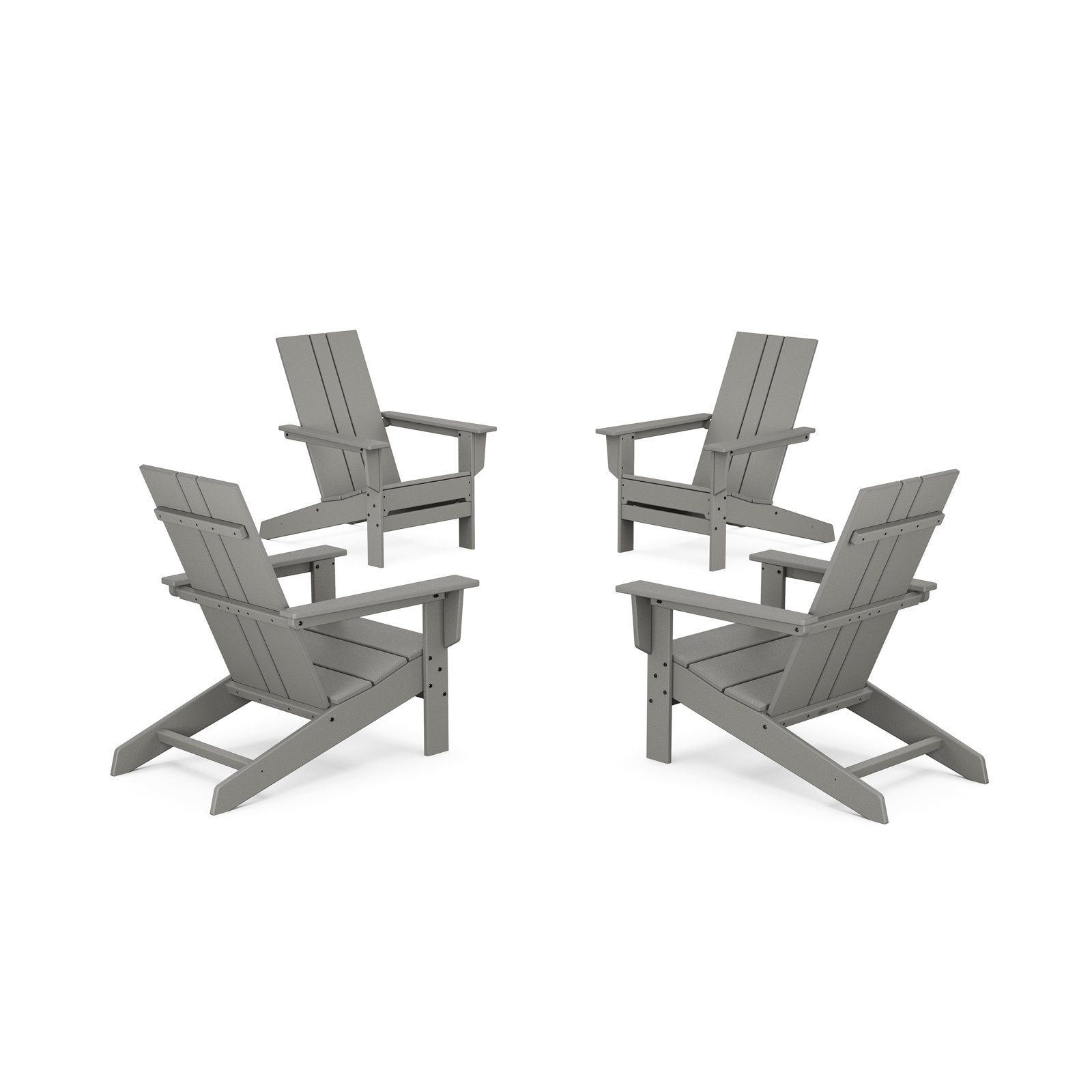 POLYWOOD x AllModern Plastic Adirondack Chairs, Gray