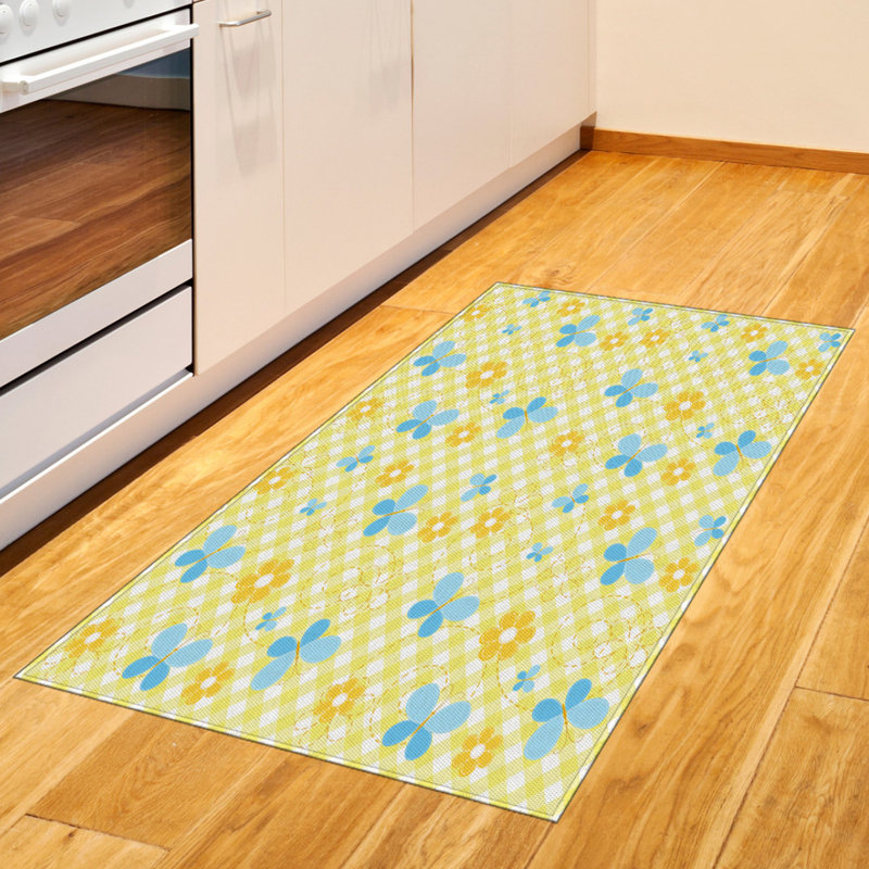 Checkered High Density Long Fiber Poly Threads Decorative Area Rug Carpet, Rectangle 2'7" x 5'